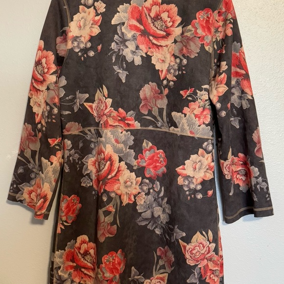 SOLITAIRE Anthropology Faux Suede Lightweight open cardigan M - Picture 3 of 10